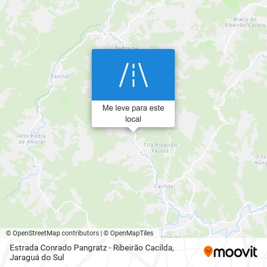 Estrada Conrado Pangratz - Ribeirão Cacilda mapa