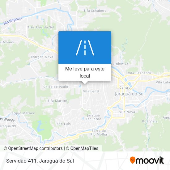 Servidão 411 mapa