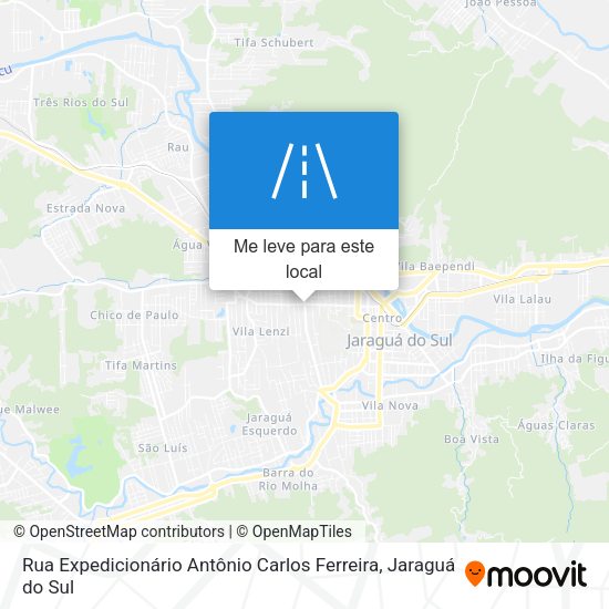 Rua Expedicionário Antônio Carlos Ferreira mapa