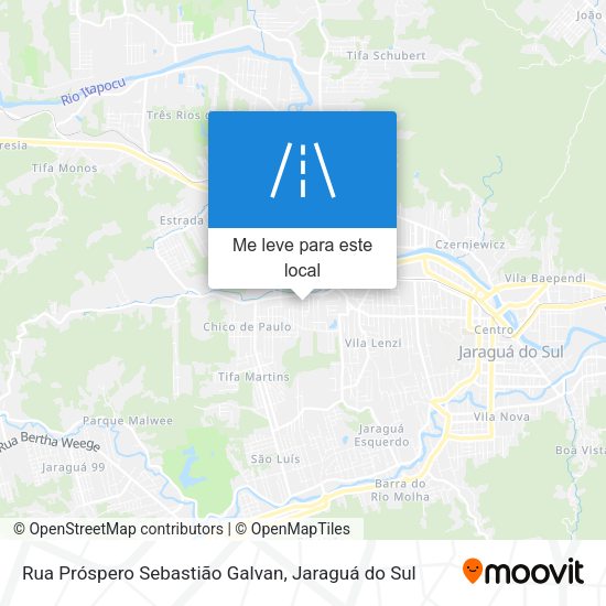 Rua Próspero Sebastião Galvan mapa
