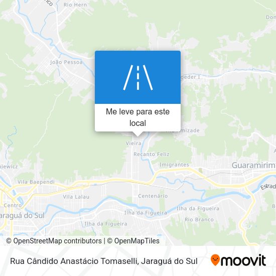 Rua Cândido Anastácio Tomaselli mapa