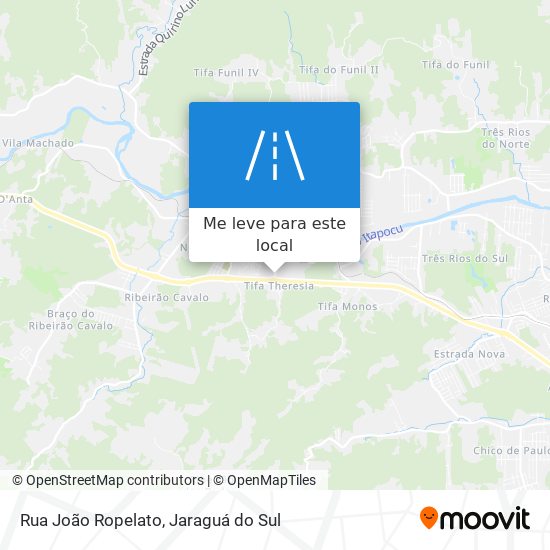 Rua João Ropelato mapa