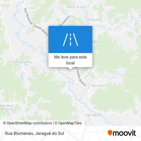Rua Blumenau mapa