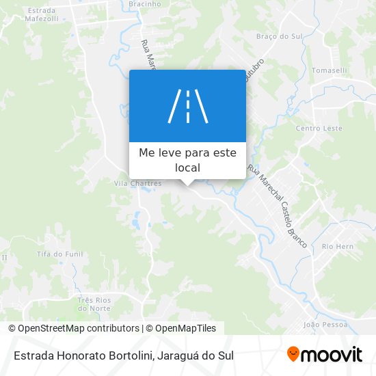 Estrada Honorato Bortolini mapa