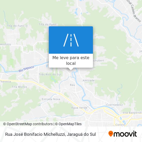 Rua José Bonifacio Michelluzzi mapa