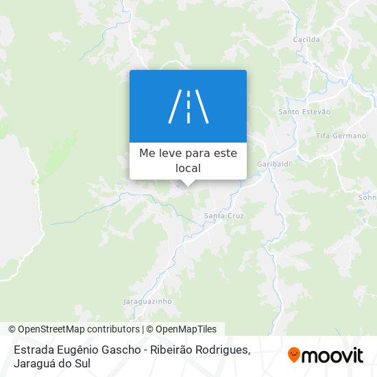 Estrada Eugênio Gascho - Ribeirão Rodrigues mapa