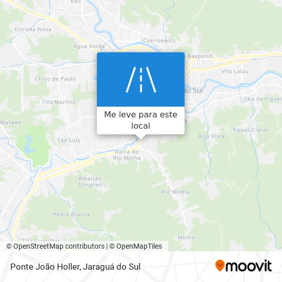 Ponte João Holler mapa