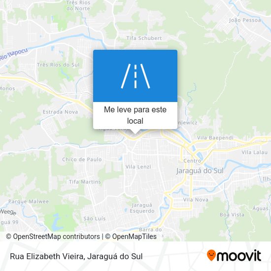Rua Elizabeth Vieira mapa