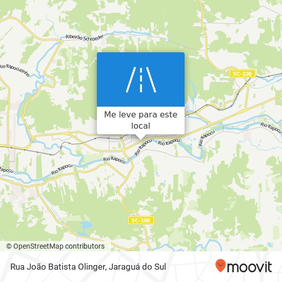 Rua João Batista Olinger mapa