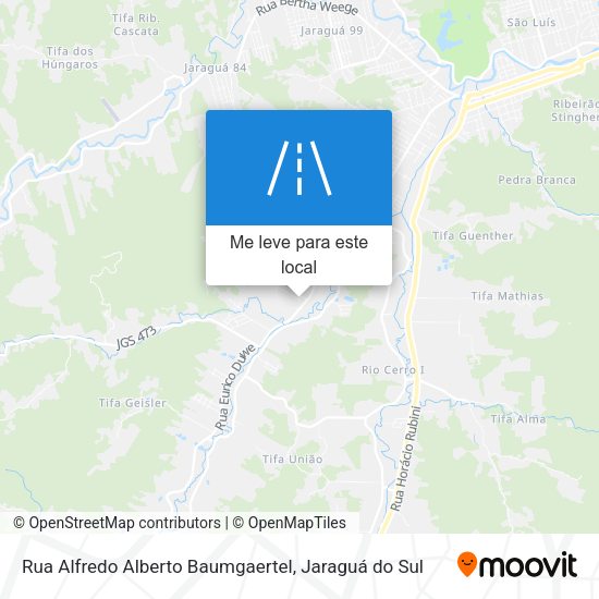 Rua Alfredo Alberto Baumgaertel mapa