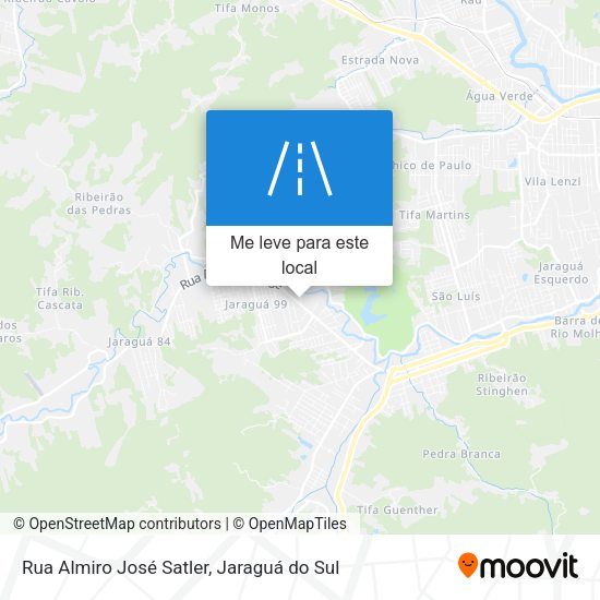 Rua Almiro José Satler mapa