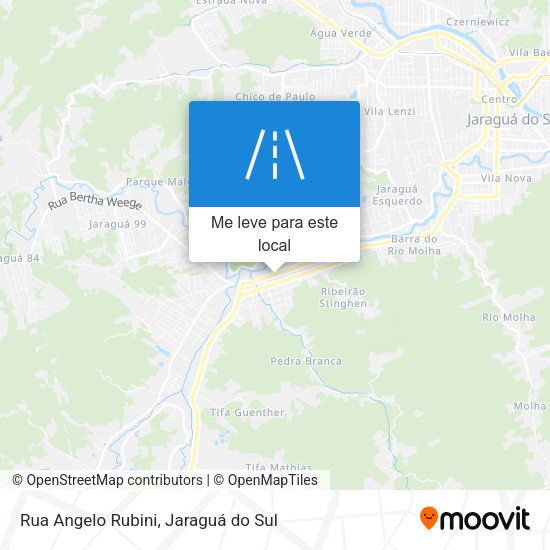 Rua Angelo Rubini mapa