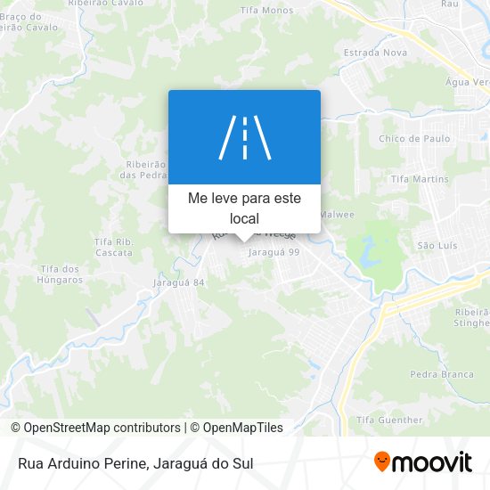 Rua Arduino Perine mapa