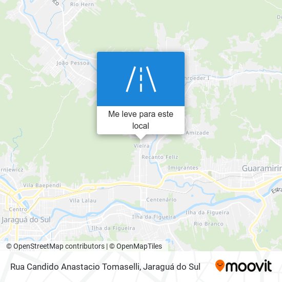 Rua Candido Anastacio Tomaselli mapa