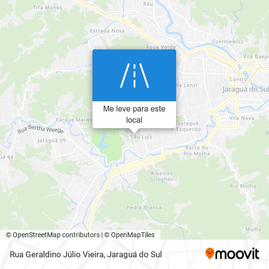 Rua Geraldino Júlio Vieira mapa