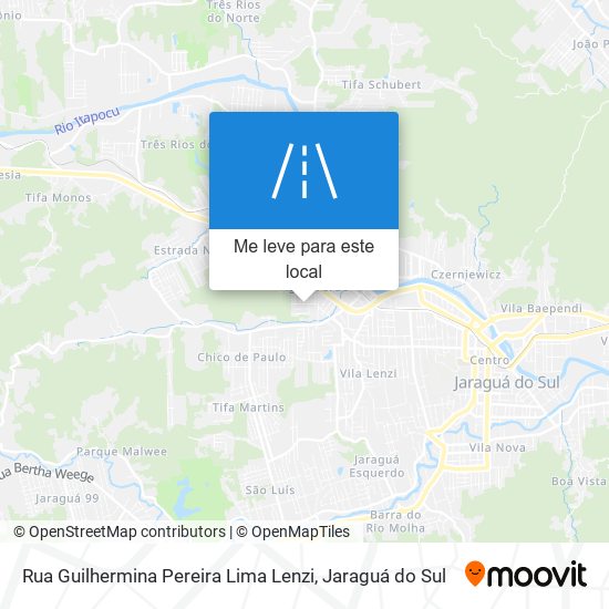 Rua Guilhermina Pereira Lima Lenzi mapa