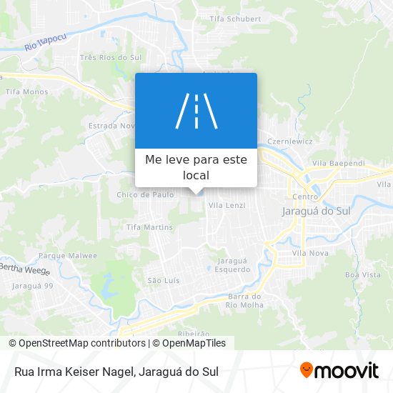 Rua Irma Keiser Nagel mapa