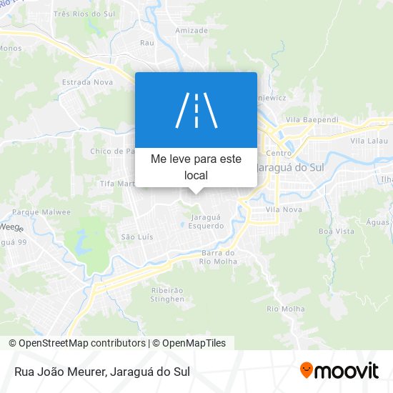 Rua João Meurer mapa