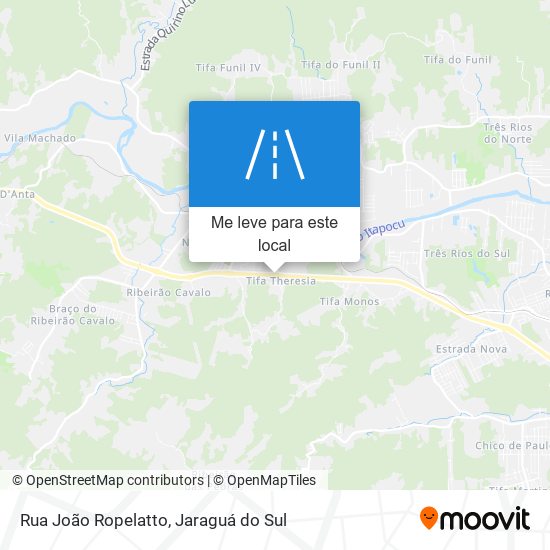 Rua João Ropelatto mapa