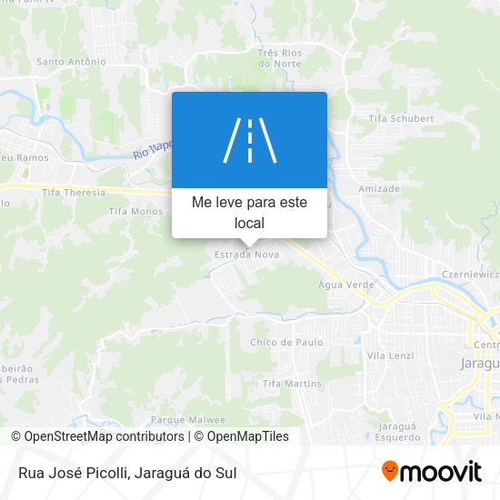 Rua José Picolli mapa