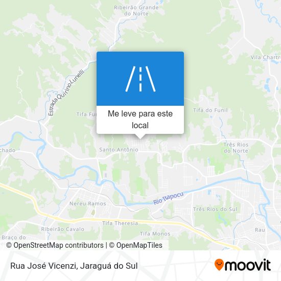 Rua José Vicenzi mapa