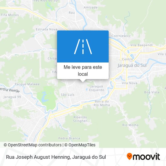 Rua Joseph August Henning mapa