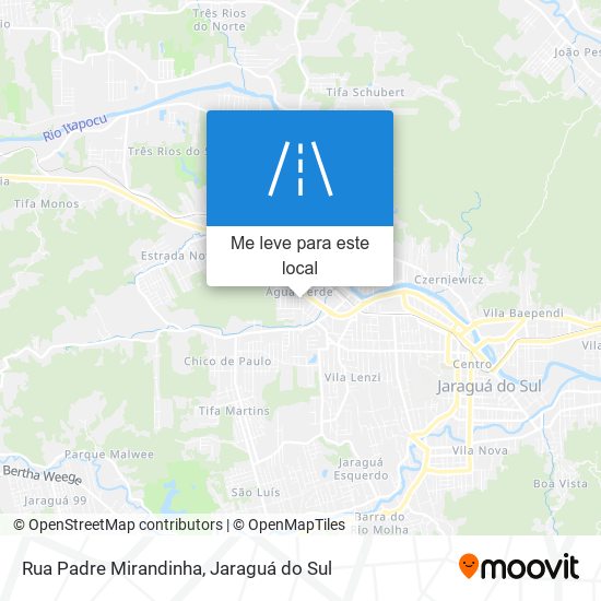 Rua Padre Mirandinha mapa