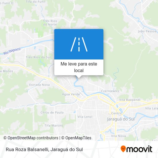 Rua Roza Balsanelli mapa
