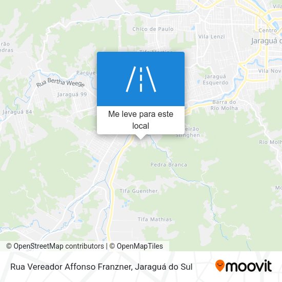 Rua Vereador Affonso Franzner mapa