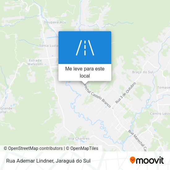Rua Ademar Lindner mapa
