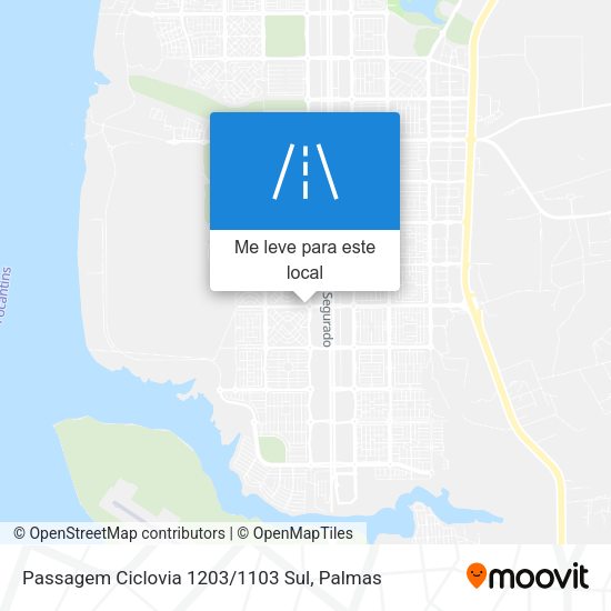 Passagem Ciclovia 1203 / 1103 Sul mapa