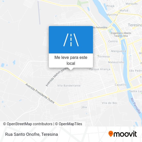 Rua Santo Onofre mapa