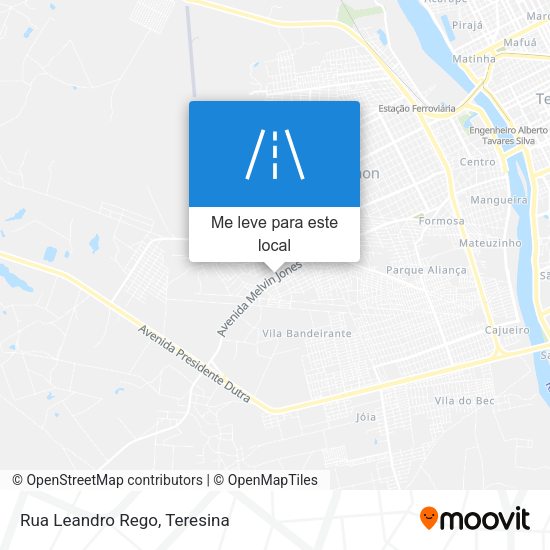 Rua Leandro Rego mapa