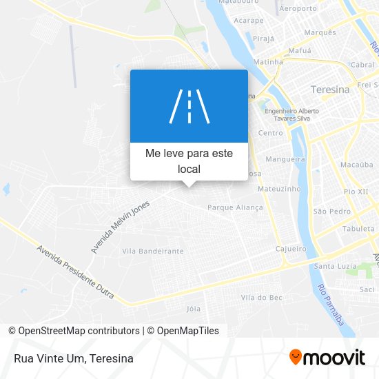 Rua Vinte Um mapa