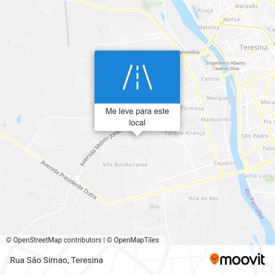 Rua São Simao mapa