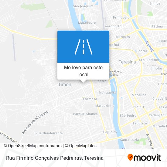 Rua Firmino Gonçalves Pedreiras mapa