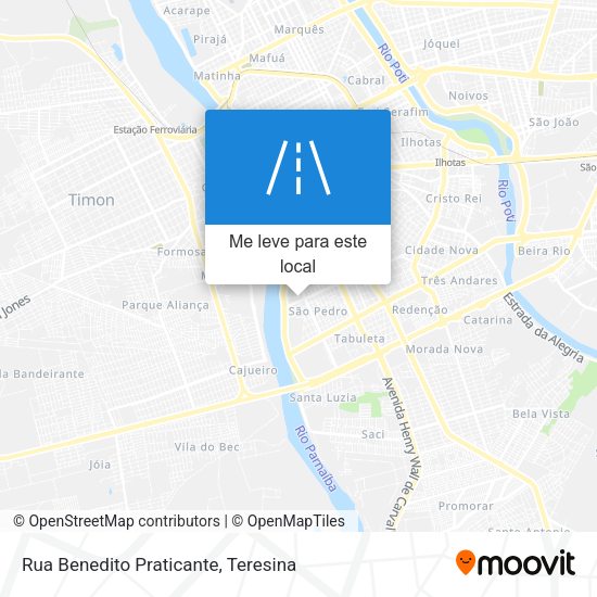 Rua Benedito Praticante mapa