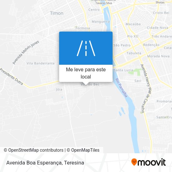 Avenida Boa Esperança mapa