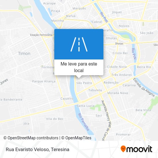 Rua Evaristo Veloso mapa