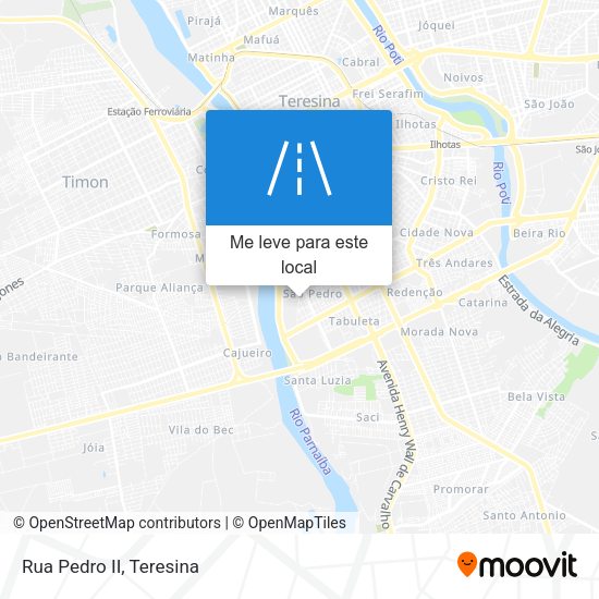 Rua Pedro II mapa