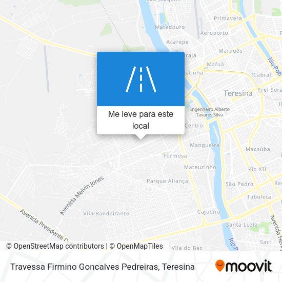 Travessa Firmino Goncalves Pedreiras mapa