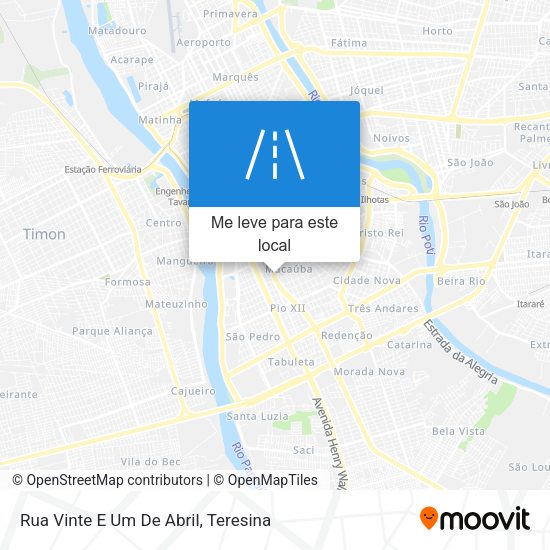 Rua Vinte E Um De Abril mapa