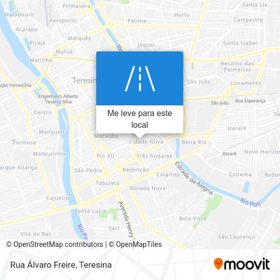 Rua Álvaro Freire mapa