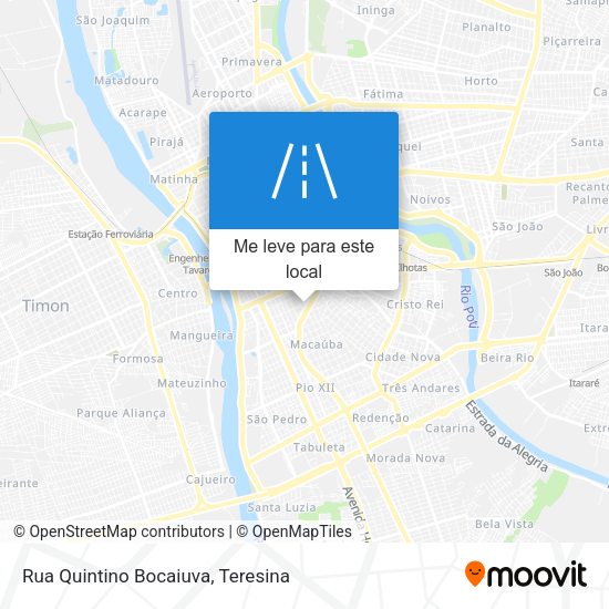 Rua Quintino Bocaiuva mapa