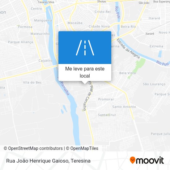 Rua João Henrique Gaioso mapa