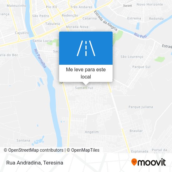 Rua Andradina mapa