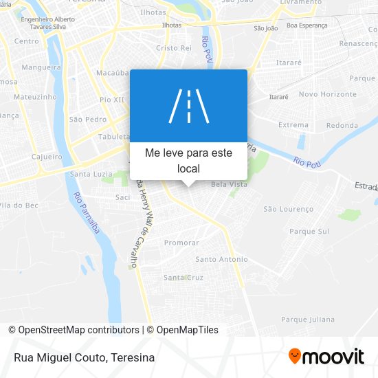 Rua Miguel Couto mapa