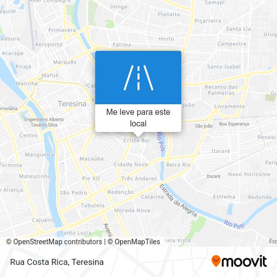 Rua Costa Rica mapa
