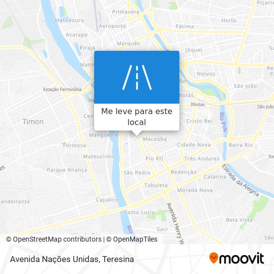 Avenida Nações Unidas mapa