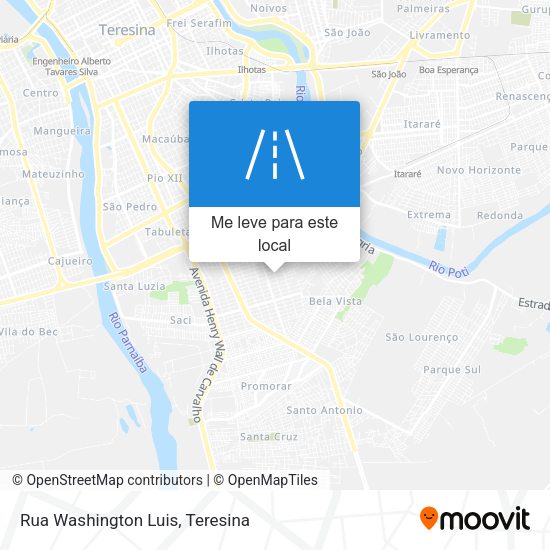 Rua Washington Luis mapa